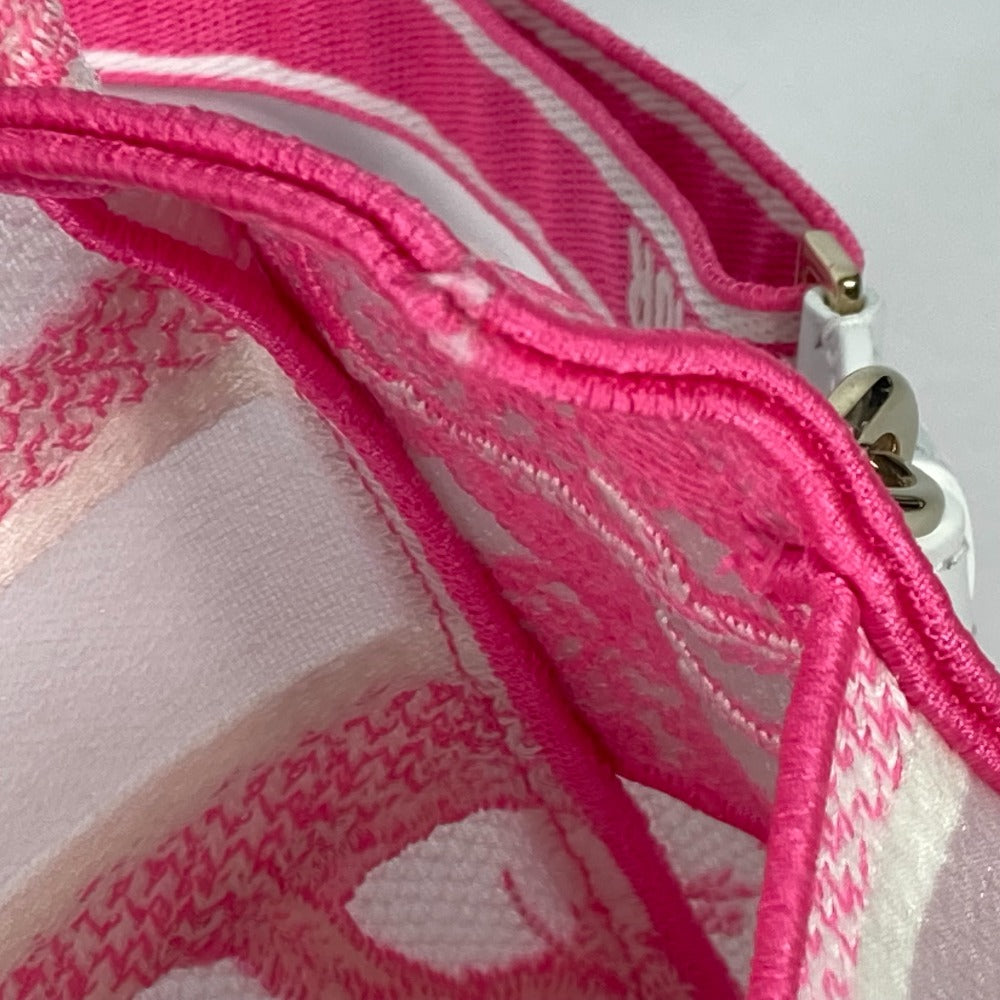 Dior トワルドゥジュイ 刺繍 ロゴ 斜め掛け カバン ショルダーバッグ キャンバス レディース ピンク - brandshop-reference