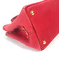 PRADA ロゴプレート カナパ CANAPA ミニ MINI ハンドバッグ カバン トートバッグ キャンバス レディース レッド - brandshop-reference