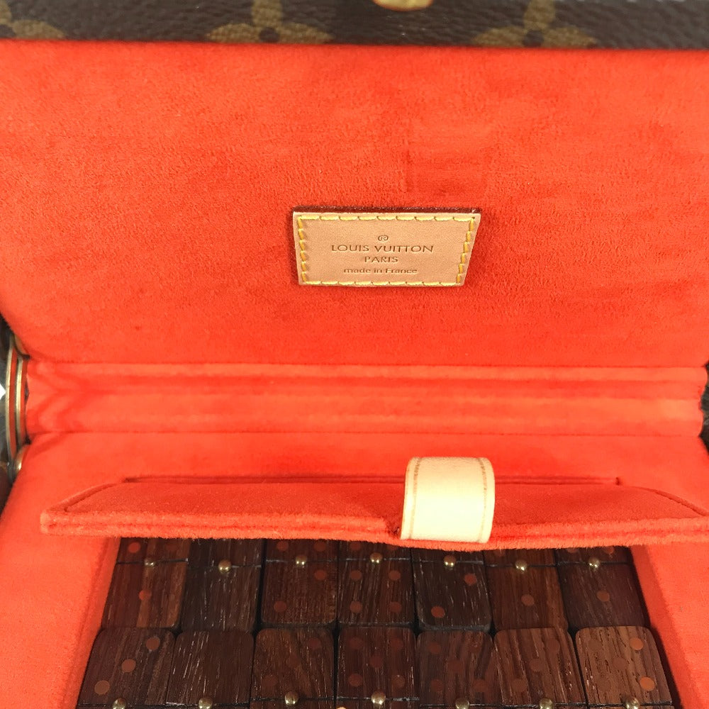 LOUIS VUITTON Monogram Coffret Domino Set, dominoes, interior decoration, game, toy, accessories, kids, Monogram Canvas, Brown