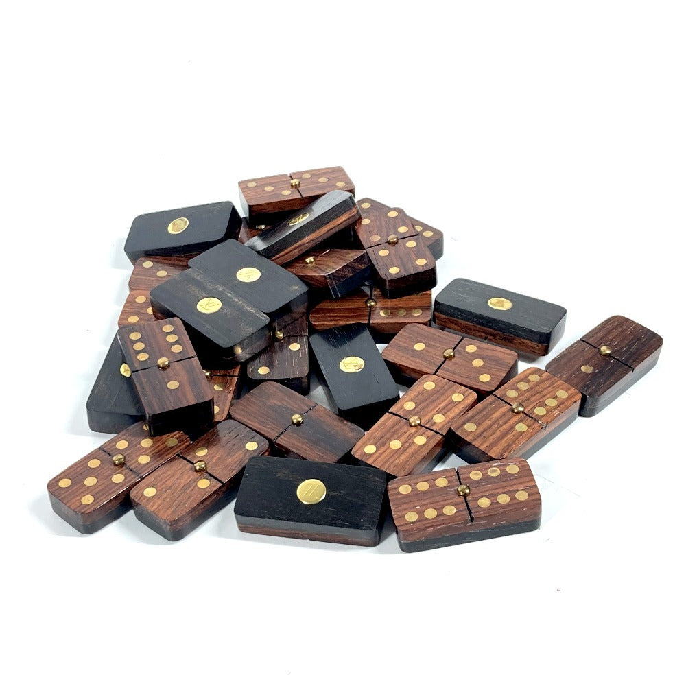 LOUIS VUITTON Monogram Coffret Domino Set, dominoes, interior decoration, game, toy, accessories, kids, Monogram Canvas, Brown