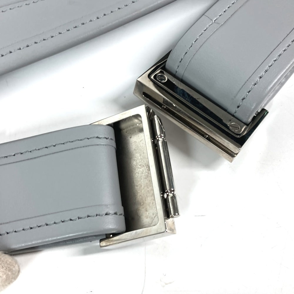 BURBERRY ロゴ カバン ベルトバッグ クロス ボディバッグ レザー ユニセックス グレー