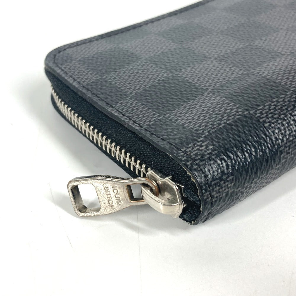 LOUIS VUITTON N61653 ダミエグラフィット ポルトフォイユヴァスコ ロングウォレット ラウンドファスナー 長財布 ダミエグラフィットキャンバス メンズ ブラック