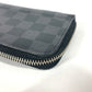 LOUIS VUITTON N61653 ダミエグラフィット ポルトフォイユヴァスコ ロングウォレット ラウンドファスナー 長財布 ダミエグラフィットキャンバス メンズ ブラック