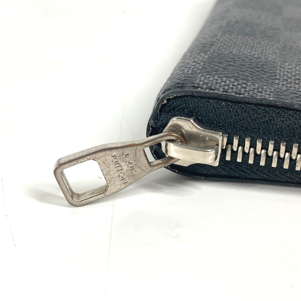 LOUIS VUITTON N61653 ダミエグラフィット ポルトフォイユヴァスコ ロングウォレット ラウンドファスナー 長財布 ダミエグラフィットキャンバス メンズ ブラック