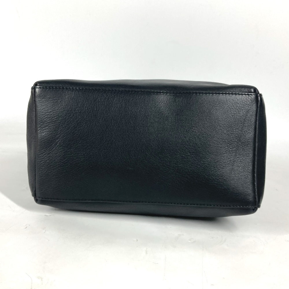 Salvatore Ferragamo ロゴ メタルハンドル 2WAYバッグ カバン ハンドバッグ ポシェット 斜め掛け ショルダーバッグ レザー レディース ブラック