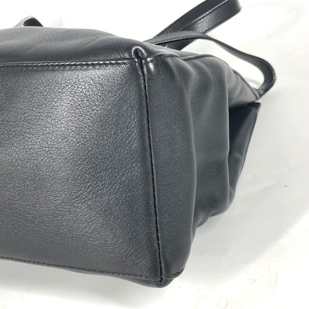 Salvatore Ferragamo ロゴ メタルハンドル 2WAYバッグ カバン ハンドバッグ ポシェット 斜め掛け ショルダーバッグ レザー レディース ブラック