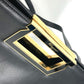 Salvatore Ferragamo ロゴ メタルハンドル 2WAYバッグ カバン ハンドバッグ ポシェット 斜め掛け ショルダーバッグ レザー レディース ブラック