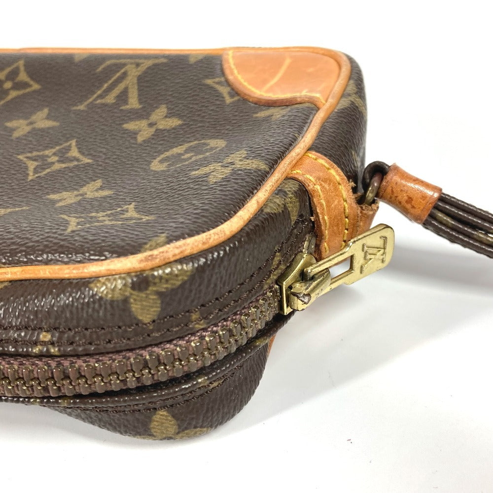 LOUIS VUITTON M51827 Monogram Marly Dragonne PM Pouch/Clutch Bag with Strap, Second Bag, Monogram Canvas, Unisex, Brown