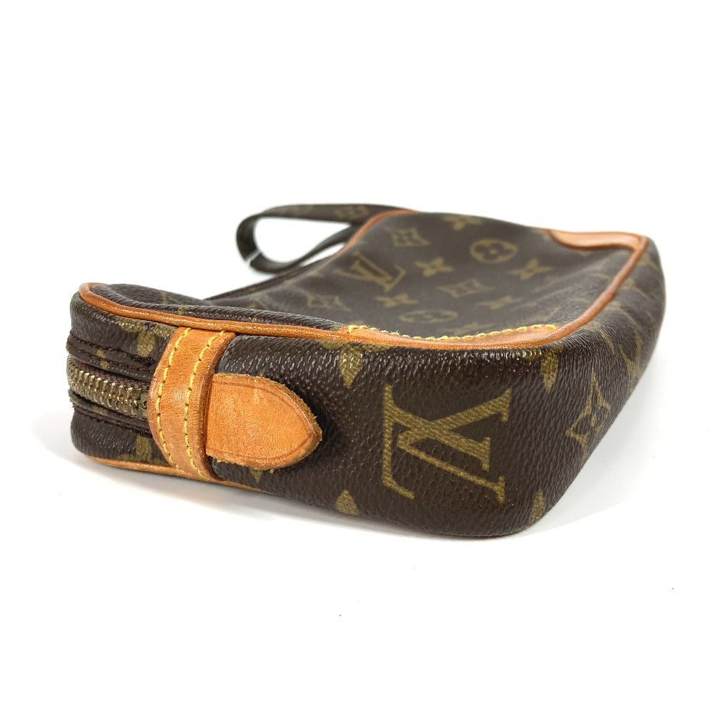 LOUIS VUITTON M51827 Monogram Marly Dragonne PM Pouch/Clutch Bag with Strap, Second Bag, Monogram Canvas, Unisex, Brown