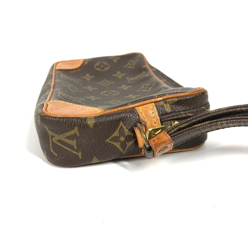 LOUIS VUITTON M51827 Monogram Marly Dragonne PM Pouch/Clutch Bag with Strap, Second Bag, Monogram Canvas, Unisex, Brown
