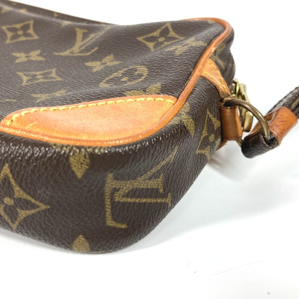 LOUIS VUITTON M51827 Monogram Marly Dragonne PM Pouch/Clutch Bag with Strap, Second Bag, Monogram Canvas, Unisex, Brown