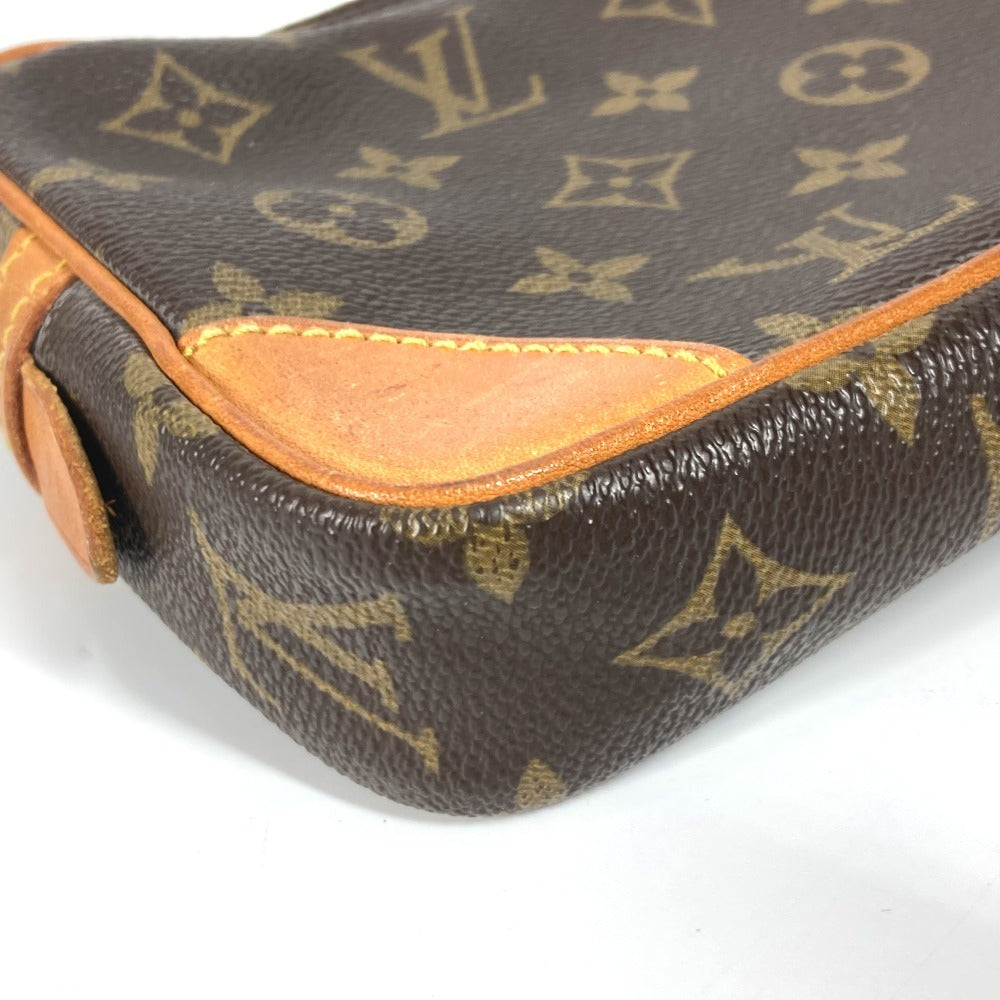 LOUIS VUITTON M51827 Monogram Marly Dragonne PM Pouch/Clutch Bag with Strap, Second Bag, Monogram Canvas, Unisex, Brown