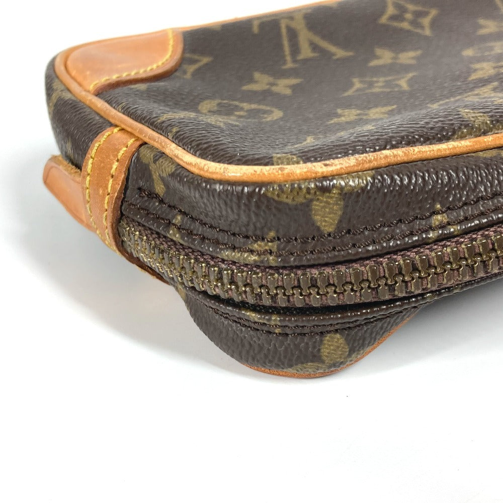 LOUIS VUITTON M51827 Monogram Marly Dragonne PM Pouch/Clutch Bag with Strap, Second Bag, Monogram Canvas, Unisex, Brown
