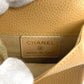 CHANEL A13511 CC ココマーク ロゴ タバコケース ポーチ シガレットケース キャビアスキン ユニセックス ベージュ