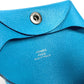 HERMES Bastia Wallet Coin Compartment coin purse Leather blue Used