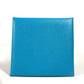 HERMES Bastia Wallet Coin Compartment coin purse Leather blue Used