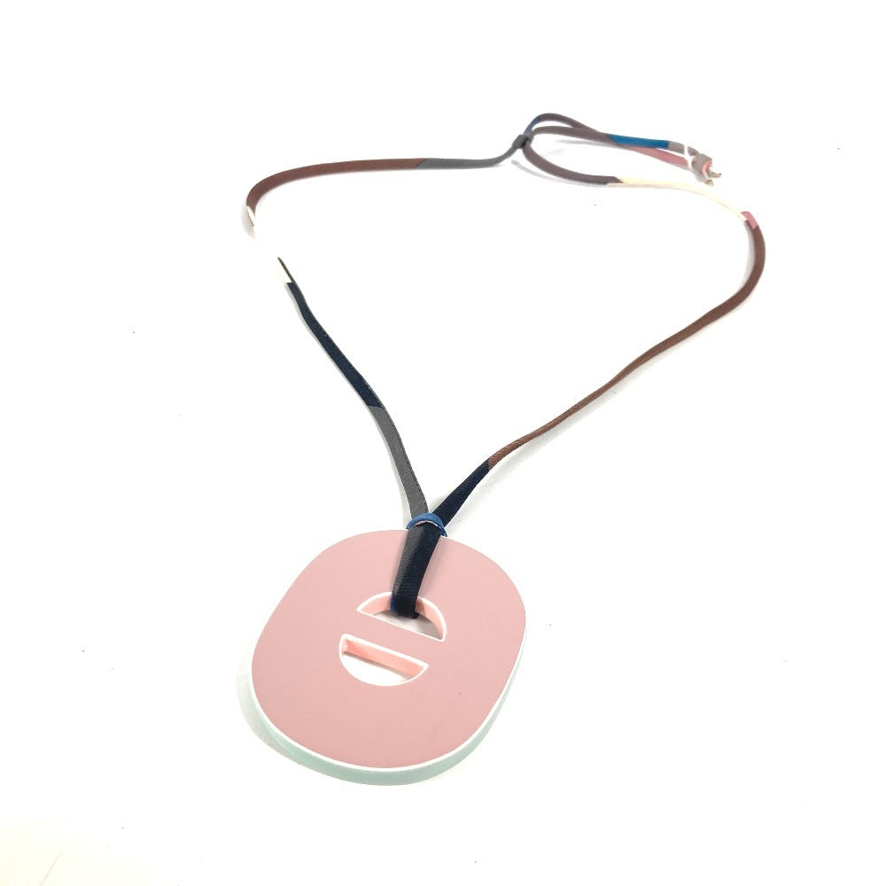 HERMES Fidelio Village Accessories Necklace Lacquer Women's Pink
