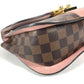 LOUIS VUITTON N64418 ダミエ ワイト カバン 斜め掛け フラップ ポシェット Wチェーン ショルダーバッグ ダミエキャンバス レディース ピンク