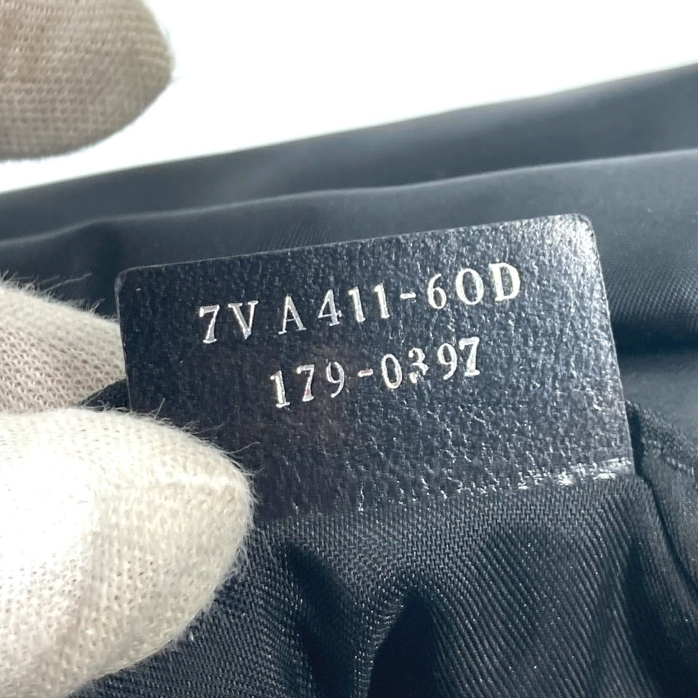 FENDI 7VA411 ンスターアイ ロゴ FANTASTIC 斜め掛け カバン ハンドバッグ ポシェット ショルダーバッグ ナイロン ユニセックス ブラック