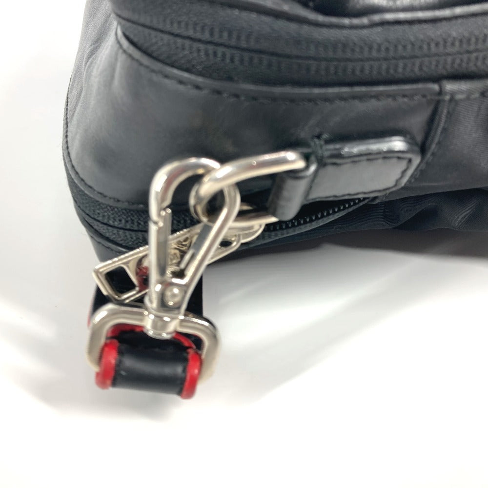 FENDI 7VA411 ンスターアイ ロゴ FANTASTIC 斜め掛け カバン ハンドバッグ ポシェット ショルダーバッグ ナイロン ユニセックス ブラック