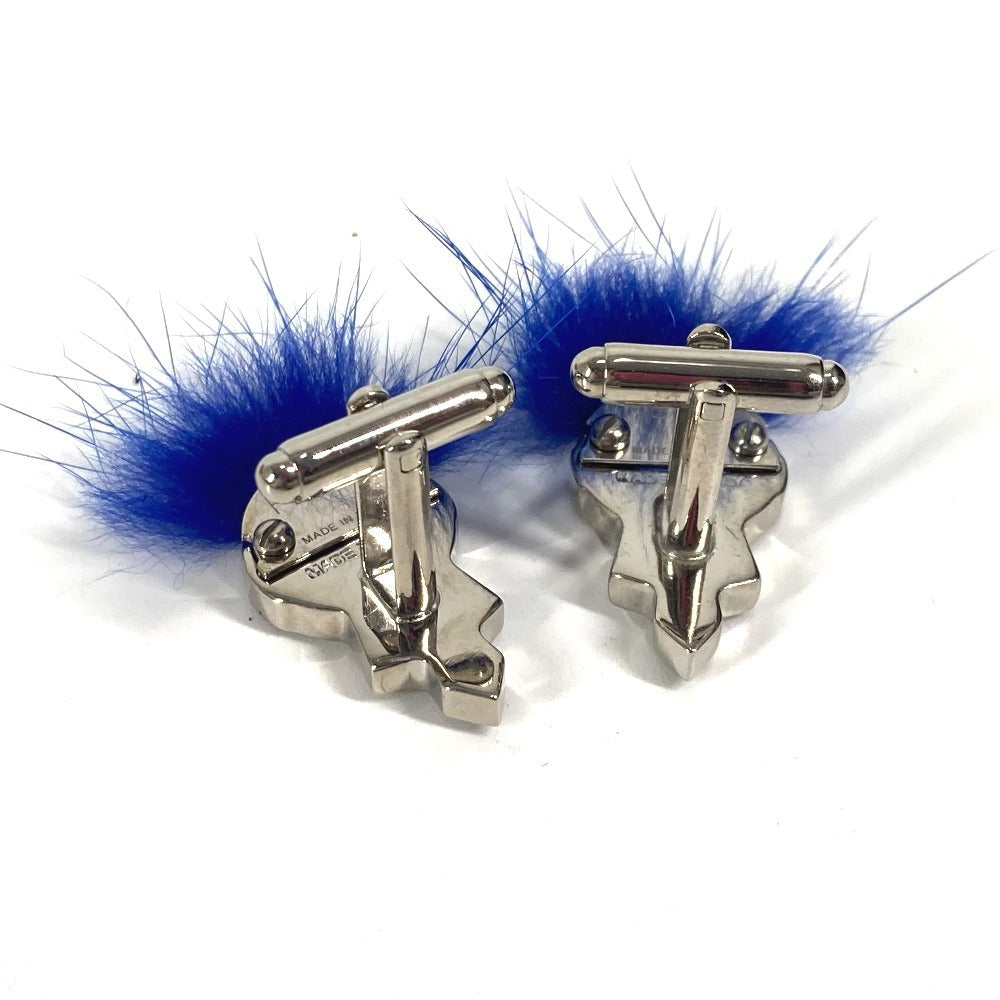 FENDI カールラガーフェルド アクセサリー カフス メタル メンズ ブルー