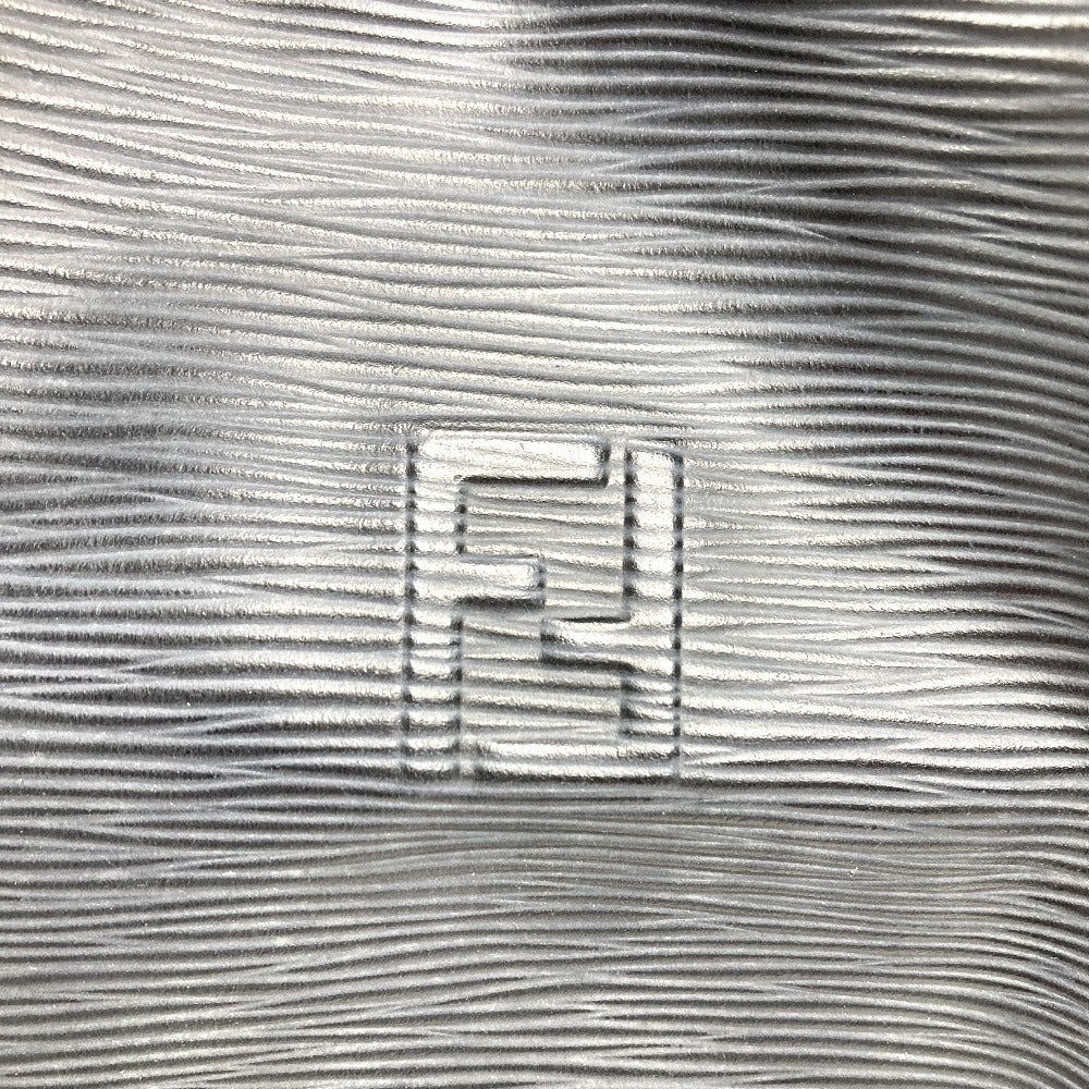 FENDI ヴィンテージ FFロゴ 巾着 カバン 肩掛け バケツ型 ショルダーバッグ レザー ユニセックス ネイビー