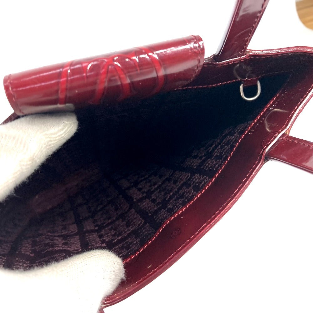 CARTIER ハッピーバースデー ロゴ カバン トートバッグ ハンドバッグ レザー レディース レッド