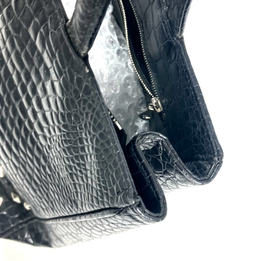 VERSACE メデューサ ロゴ スタッズ カバン トートバッグ ハンドバッグ レザー レディース ブラック