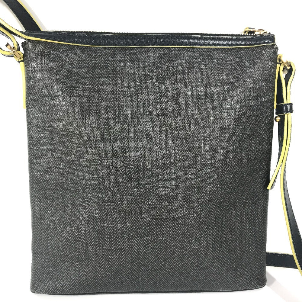 BVLGARI ロゴ S.Bulgari カバン ポシェット 斜め掛け ショルダーバッグ PVC/レザー ユニセックス グレー