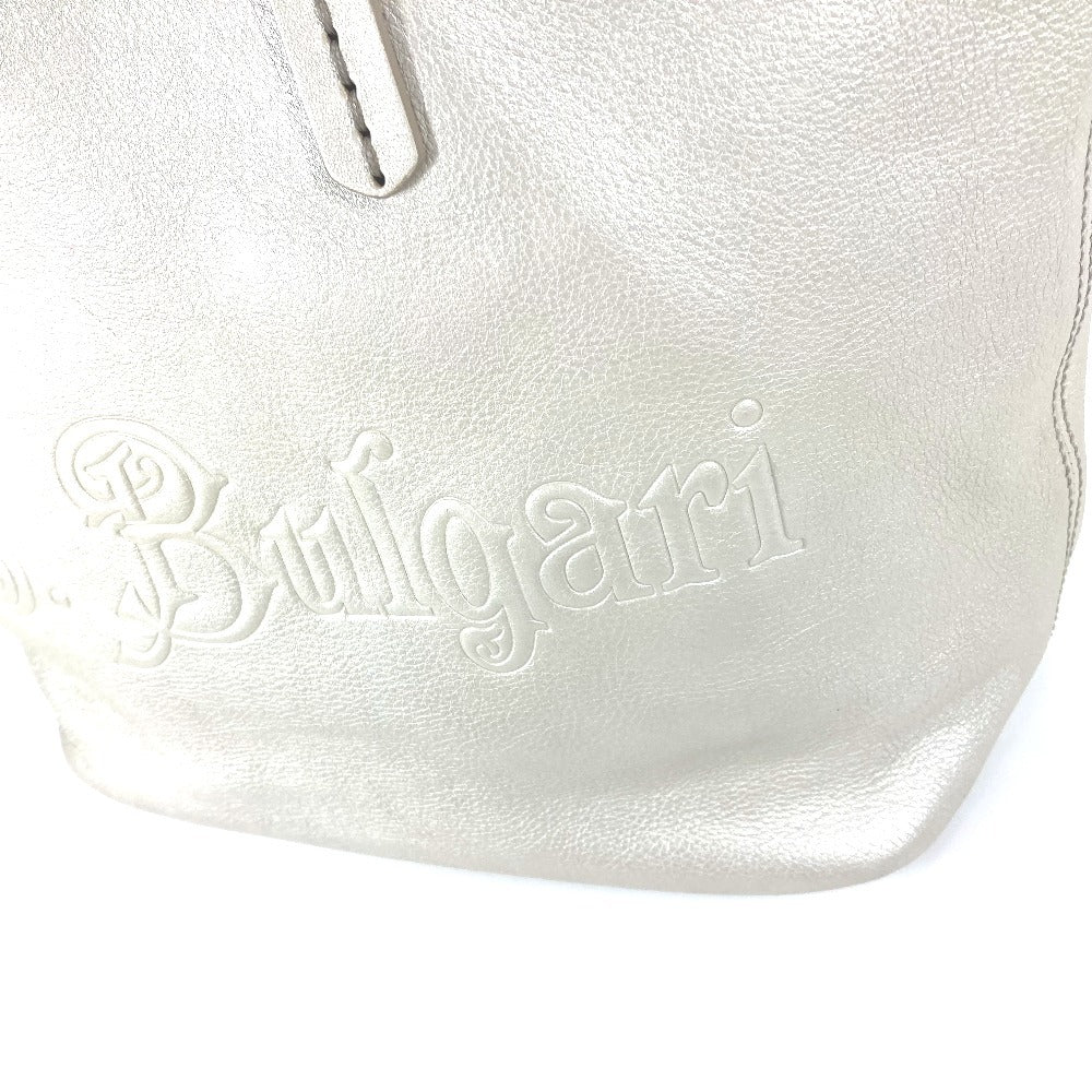 BVLGARI S.bulgari ロゴ ソティリオ ショルダーバッグ 肩掛け カバン トートバッグ レザー ユニセックス シルバー