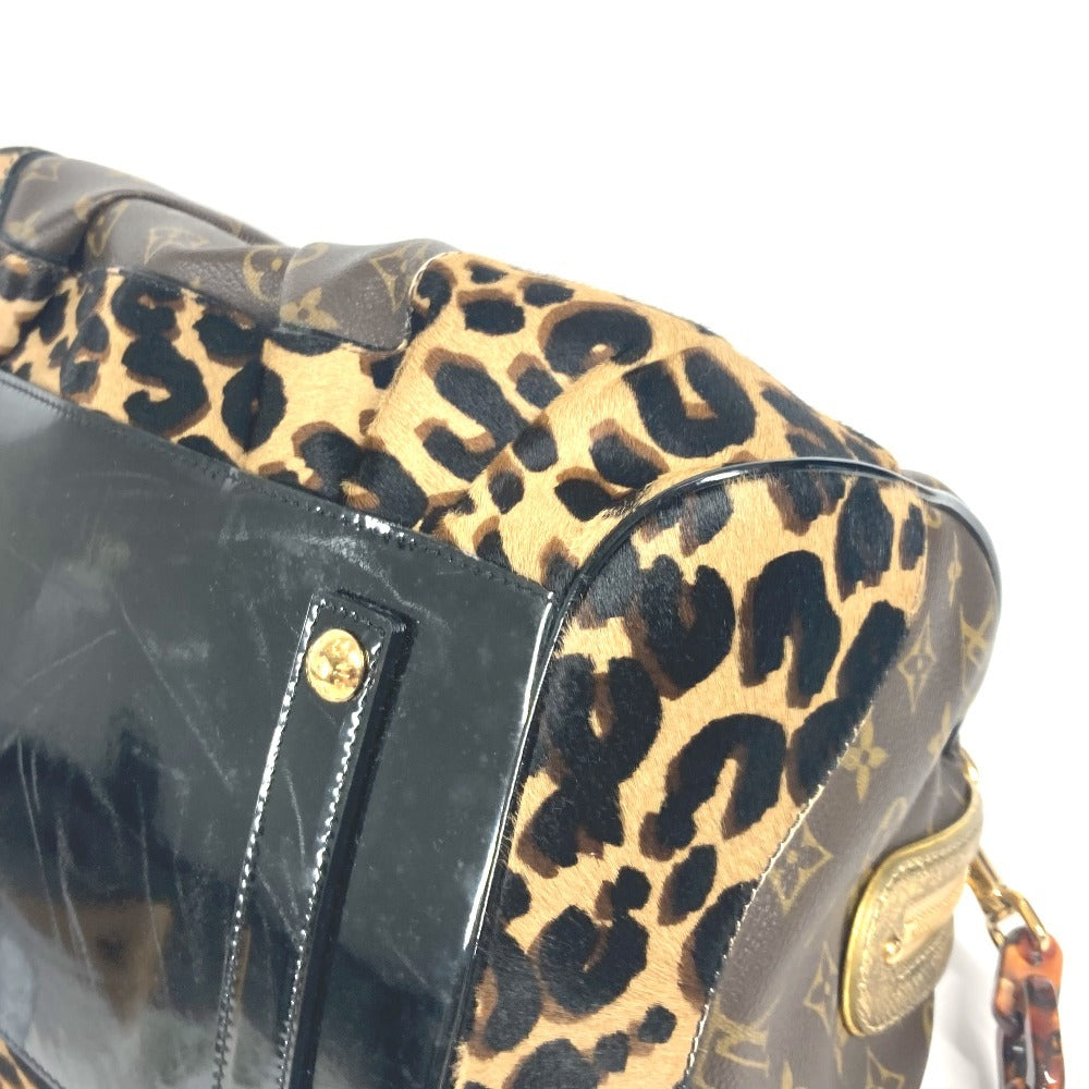 LOUIS VUITTON M95281 Monogram Leopard Print Stephen Bag Mini Boston Bag, 2-Way Shoulder Bag, Chain Handbag, Monogram Canvas, Women's, Brown