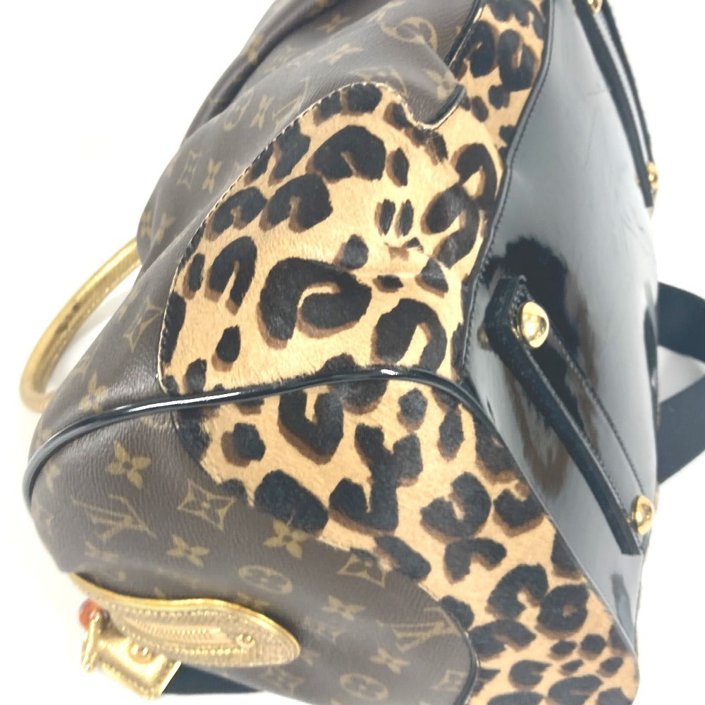 LOUIS VUITTON M95281 Monogram Leopard Print Stephen Bag Mini Boston Bag, 2-Way Shoulder Bag, Chain Handbag, Monogram Canvas, Women's, Brown