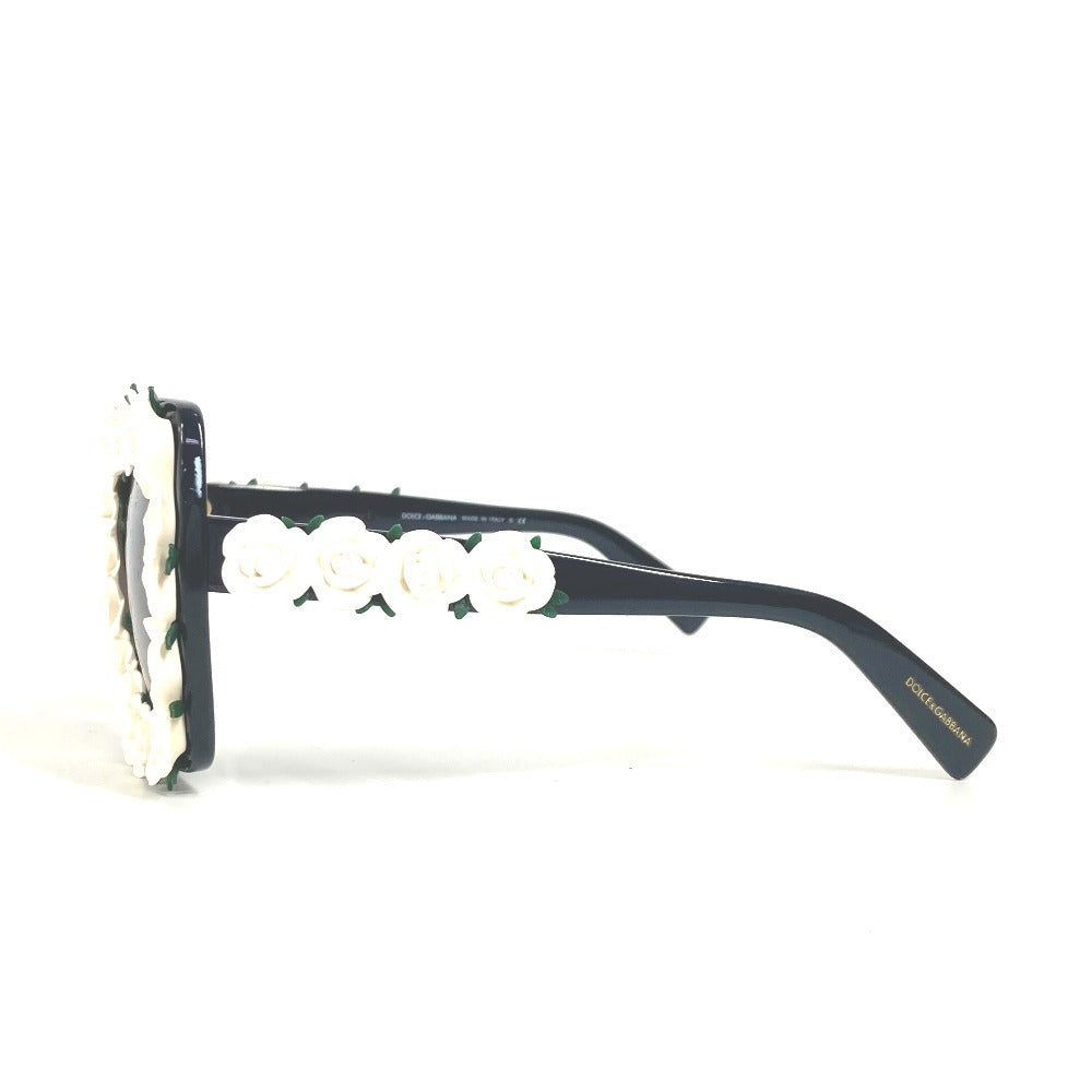 DOLCE&amp;GABBANA DG4253 Flower Print Eyeglasses, Two-Tone Plastic Sunglasses, Women's, Black