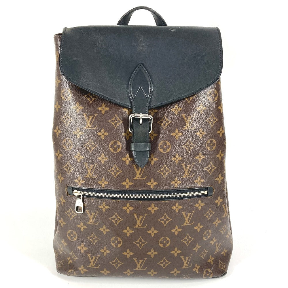 LOUIS VUITTON M40637 Monogram Macassar Parc Backpack, Flap Bag, Monogram Macassar Canvas, Unisex, Brown