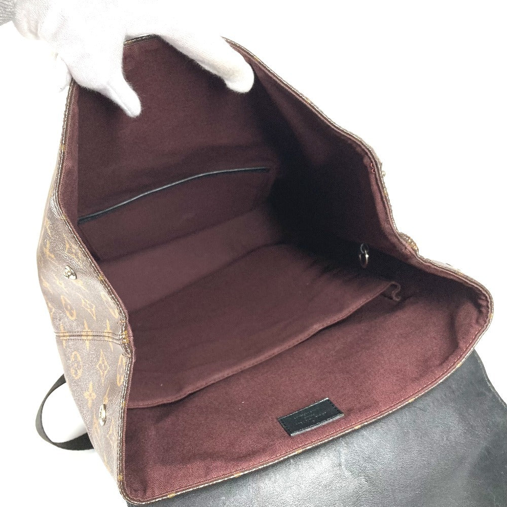 LOUIS VUITTON M40637 Monogram Macassar Parc Backpack, Flap Bag, Monogram Macassar Canvas, Unisex, Brown