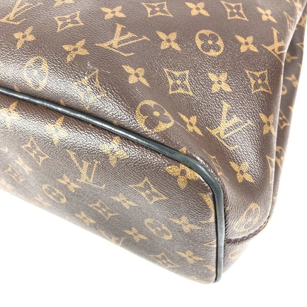 LOUIS VUITTON M40637 Monogram Macassar Parc Backpack, Flap Bag, Monogram Macassar Canvas, Unisex, Brown