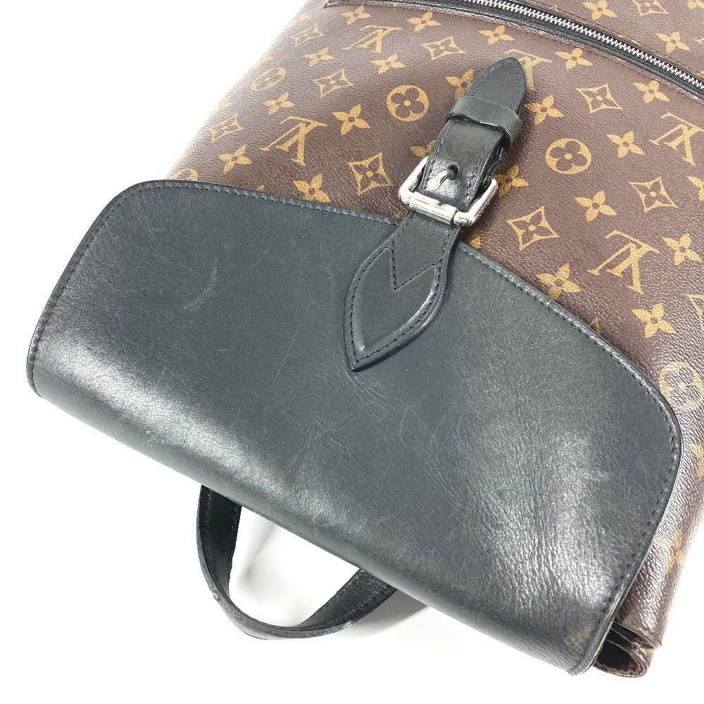 LOUIS VUITTON M40637 Monogram Macassar Parc Backpack, Flap Bag, Monogram Macassar Canvas, Unisex, Brown