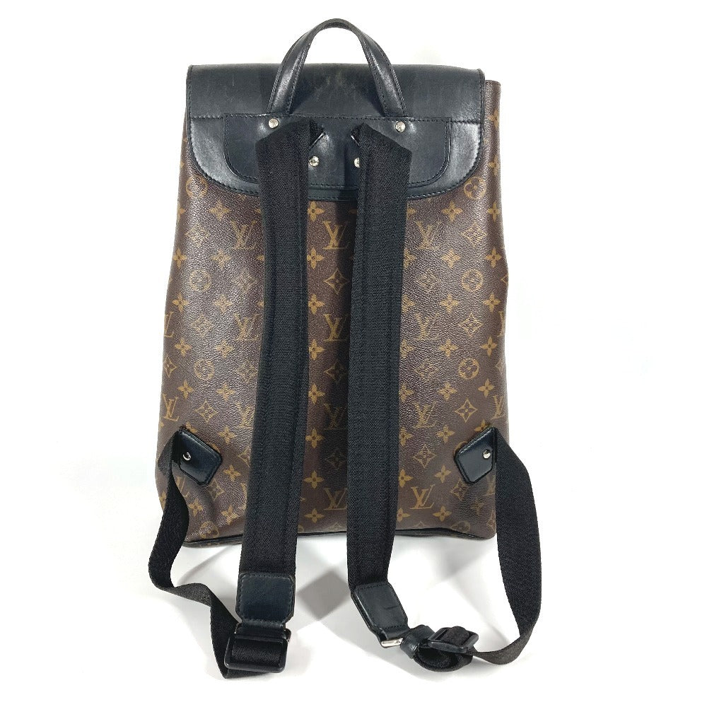 LOUIS VUITTON M40637 Monogram Macassar Parc Backpack, Flap Bag, Monogram Macassar Canvas, Unisex, Brown