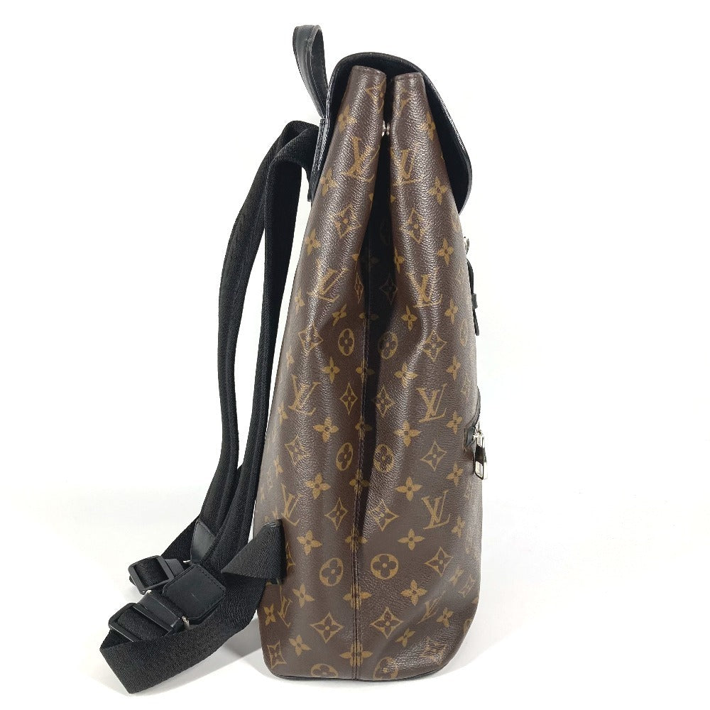 LOUIS VUITTON M40637 Monogram Macassar Parc Backpack, Flap Bag, Monogram Macassar Canvas, Unisex, Brown
