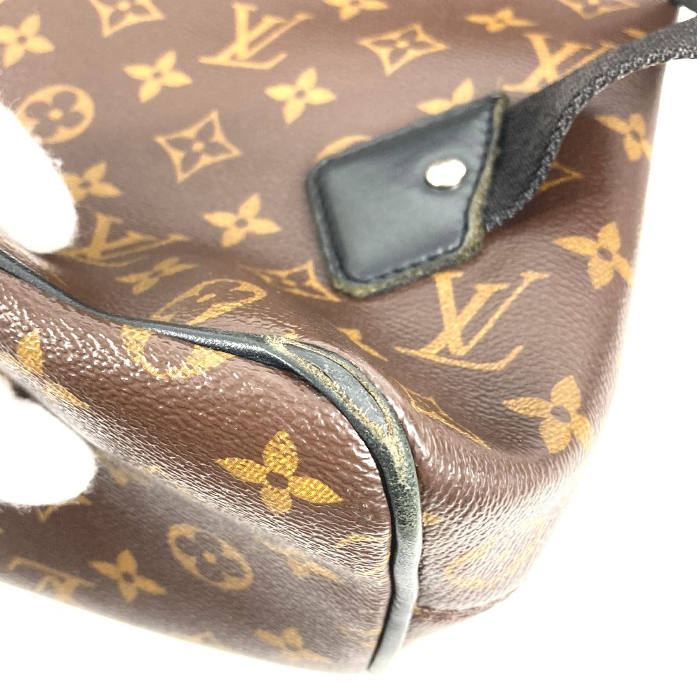 LOUIS VUITTON M40637 Monogram Macassar Parc Backpack, Flap Bag, Monogram Macassar Canvas, Unisex, Brown
