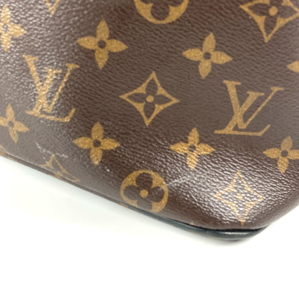 LOUIS VUITTON M40637 Monogram Macassar Parc Backpack, Flap Bag, Monogram Macassar Canvas, Unisex, Brown