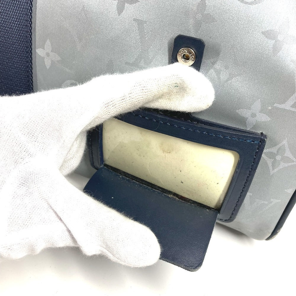 LOUIS VUITTON M44170 モノグラムサテライト キーポル・バンドリエール 50 2WAYバッグ ショルダーバッグ トラベルバッグ カバン コインケース付き ボストンバッグ レザー/キャンバス メンズ シルバー