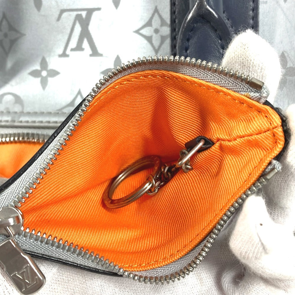 LOUIS VUITTON M44170 モノグラムサテライト キーポル・バンドリエール 50 2WAYバッグ ショルダーバッグ トラベルバッグ カバン コインケース付き ボストンバッグ レザー/キャンバス メンズ シルバー