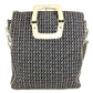 CHANEL クローバー ロゴ 2WAYバッグ ハンドバッグ 縦型トート 斜め掛け ショルダーバッグ レザー/キャンバス レディース ブラック