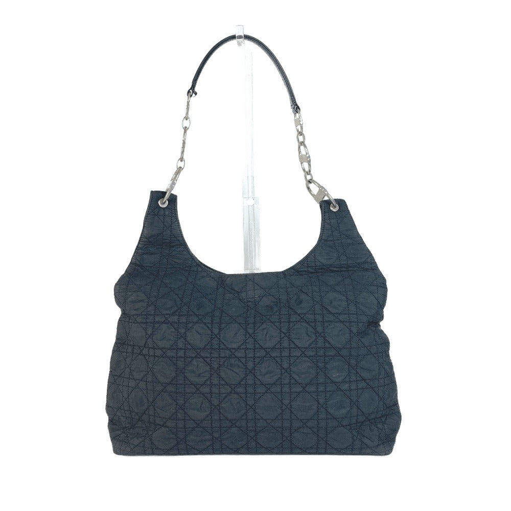 Dior Cannage Logo Shoulder Bag, Nylon, Women's, Black