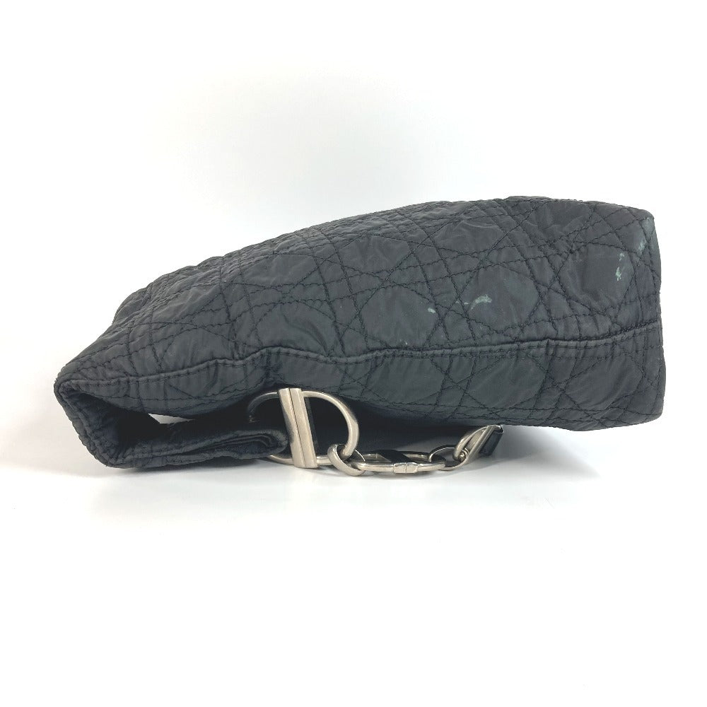 Dior Cannage Logo Shoulder Bag, Nylon, Women's, Black