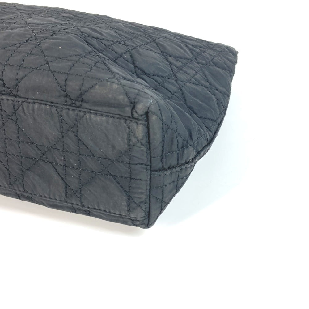 Dior Cannage Logo Shoulder Bag, Nylon, Women's, Black