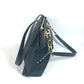 VERSACE Vintage Sunburst Sun God Tote Bag, Nylon Shoulder Bag with Chain, Black, Women's