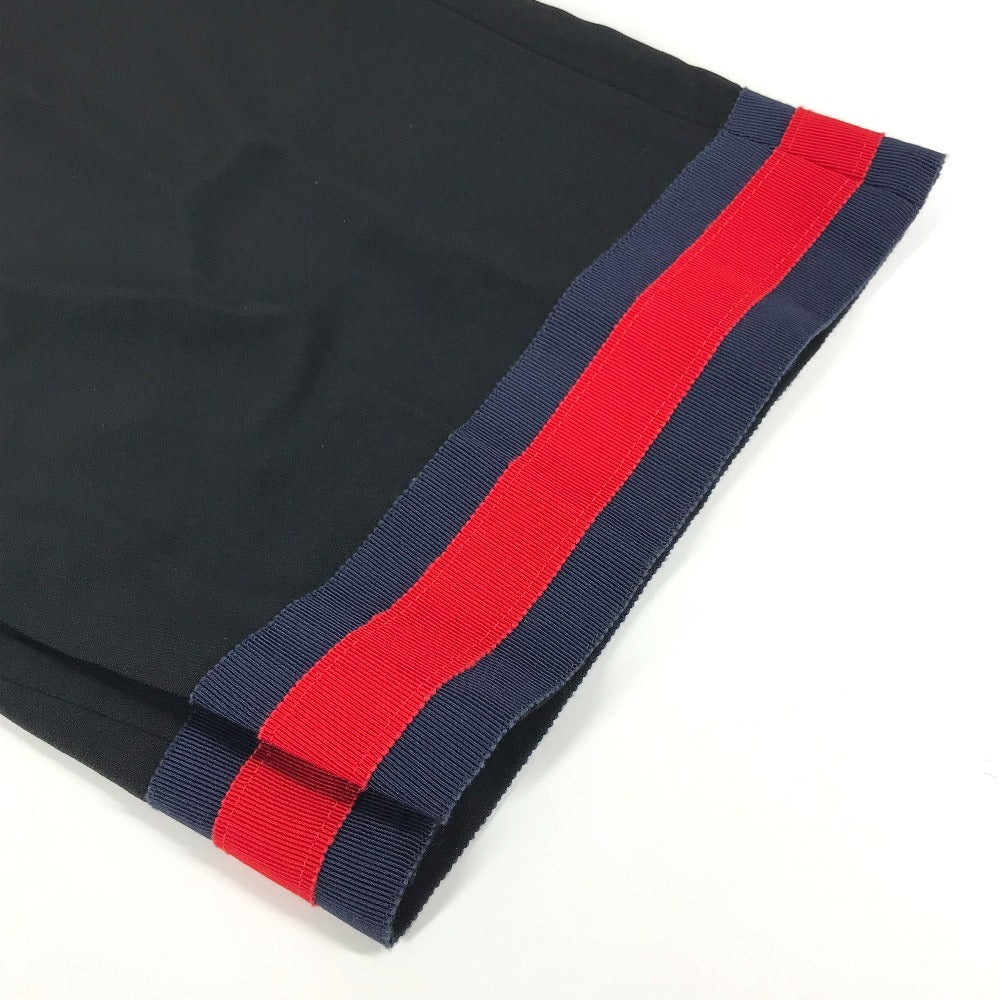 GUCCI 577607 Line Logo Long Pants, Wool, Women's, Black