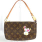 LOUIS VUITTON M51981 Monogram Panda Pochette Accessoires by Takashi Murakami. Accessory pouch, handbag, shoulder bag, Monogram canvas, women's, brown.